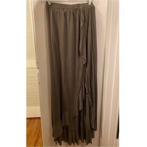 Free people open slit long flowy skirt